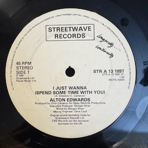 I Just Wanna (Spend Some Time With You) - Alton Edwards